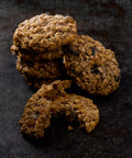 Vegan & Gluten-Free Energy Cookies on Black Background