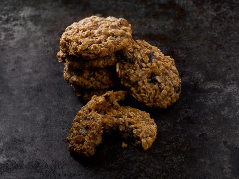 Vegan & Gluten-Free Energy Cookies on Black Background