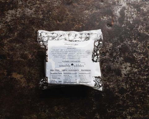 Vegan Gluten-free Cheesecake Brownie Back in Packaging