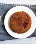Vegan & Gluten-Free Espresso Fudge Cookie with White Plate