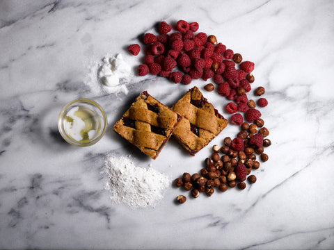 Vegan Gluten Free Raspberry Hazelnut Bar
