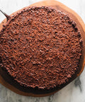 Vegan & Gluten-Free Chocolate Cake on Marble