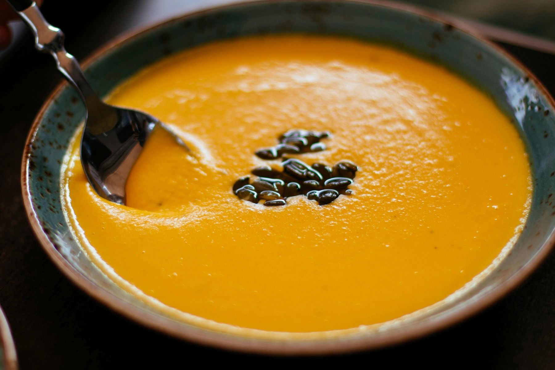 A creamy butternut squash soup