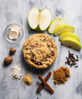 Vegan Gluten-Free Mini Apple Pie with Ingredients
