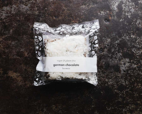 Vegan & Gluten-Free German Brownie Packaged