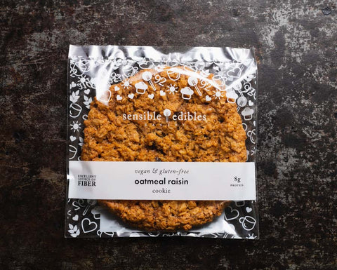 Vegan Gluten-Free Oatmeal Raisin Cookie Packaged