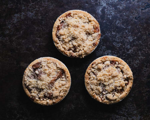 3 Vegan Gluten-Free Apple Pies on Black backround