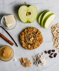 Vegan Gluten-free Apple Oatmeal Cookie on Marble