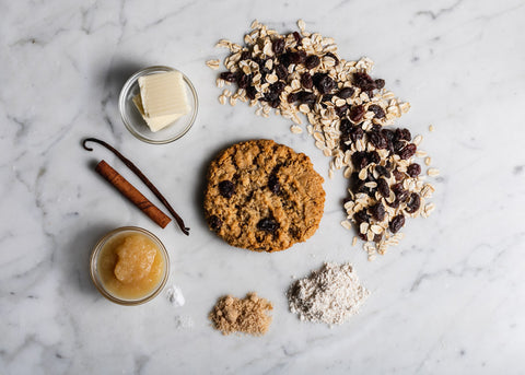 Vegan Gluten-Free Oatmeal Raisin Cookie Ingredients