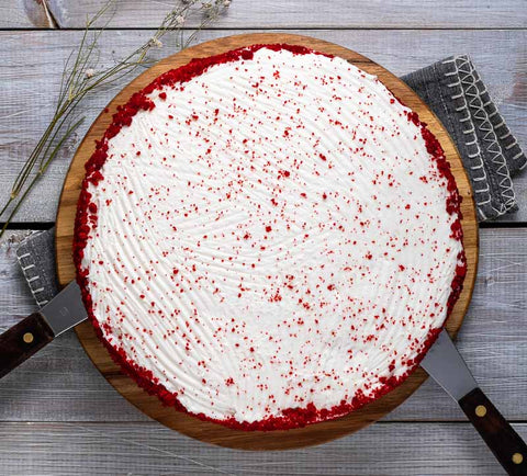 Vegan & Gluten-Free Red Velvet Cake Top View