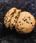 Vegan Chocolate Chip Cookie on Black Background