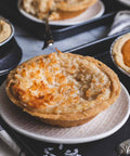 Vegan & Gluten-Free Coconut Custard Pie on White Plate