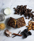 Vegan & Gluten-Free Walnut Brownie with Ingredients